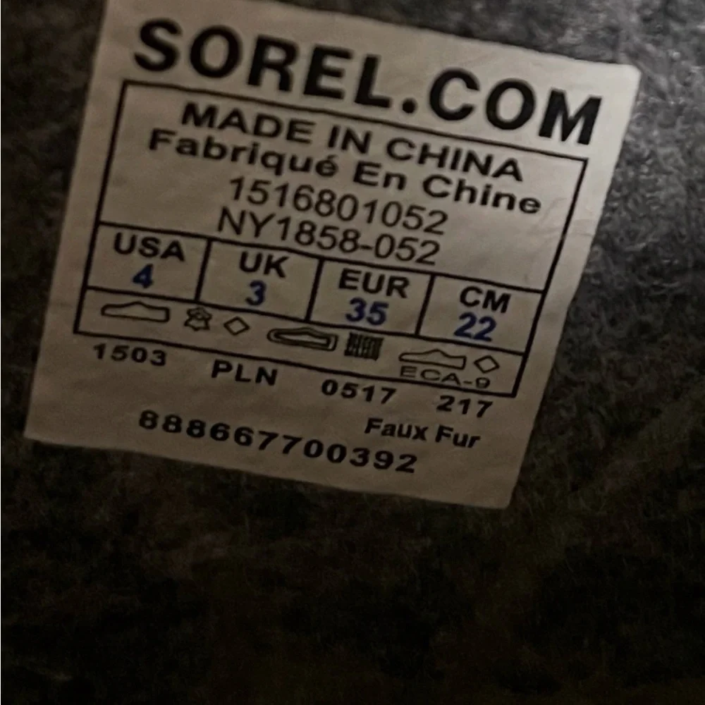 Sorel Black and Brown Winter Boots with Fur Trim